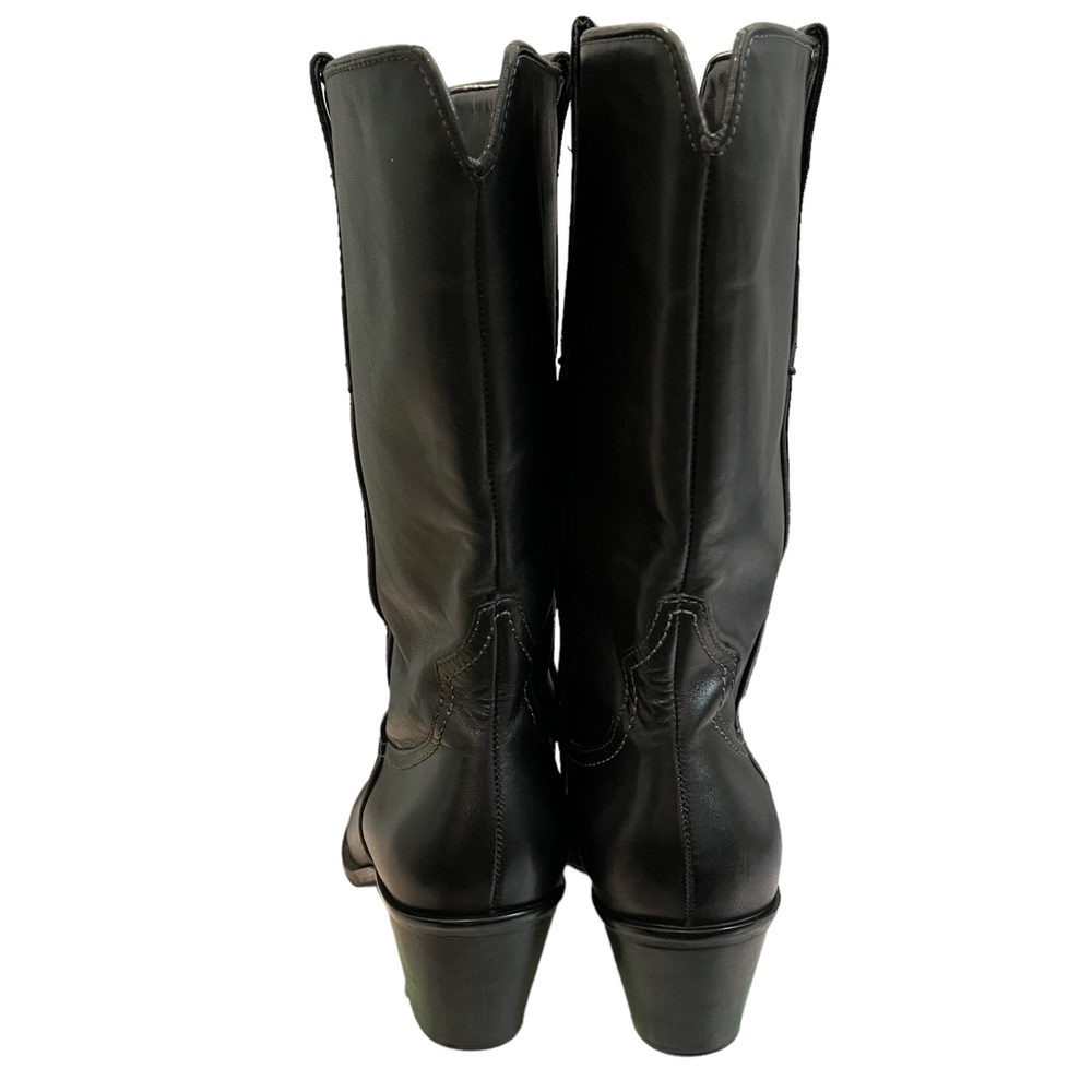 Franco Sarto Leather “Witchy Pointy” Toe Mid Calf Pull On Western Boots - Picture 12 of 16